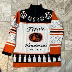Tito’s Vodka Ugly Christmas 1/4 zip Sweater